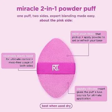 Real Techniques 2-In-1 Powder Puff Pack for Flawless Application