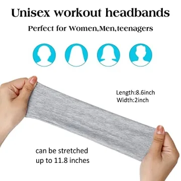 Women's Non-Slip Black Headbands for Workout & Style