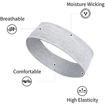 Women's Non-Slip Black Headbands for Workout & Style