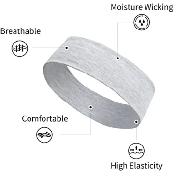 Women's Non-Slip Black Headbands for Workout & Style