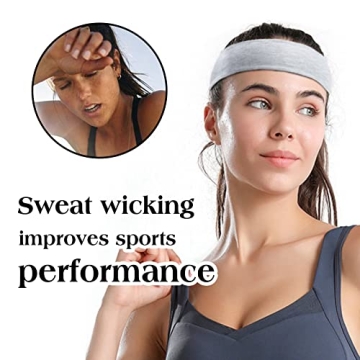 Women's Non-Slip Black Headbands for Workout & Style