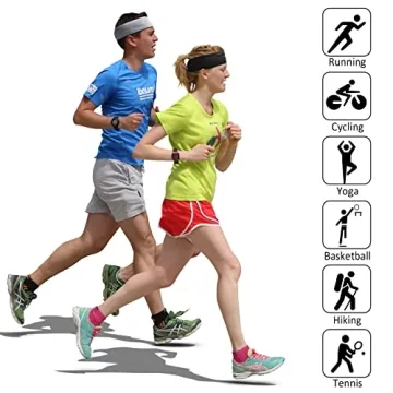 Women's Non-Slip Black Headbands for Workout & Style