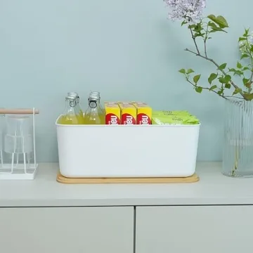 Citylife 4 PCS Stackable Storage Bins with Lids