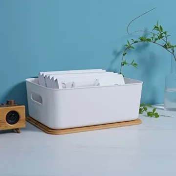 Citylife 4 PCS Stackable Storage Bins with Lids