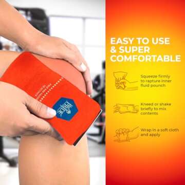 MED PRIDE Instant Hot Packs – Large 5” x 9” Disposable Heat Therapy Pads (24-Pack) – Fast-Acting Pain Relief for Muscles, Cramps, and Injuries – Includes 3 Soft Fabric Wraps