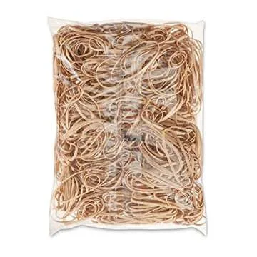 Amazon Basics Rubber Bands, Size 33 (3-1/2 x 1/8 Inch), 600 Bands/1 lb Pack, 3-Pack, Tan