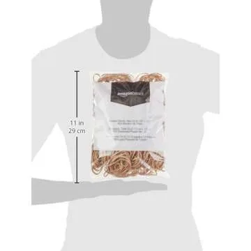 Amazon Basics Rubber Bands, Size 33 (3-1/2 x 1/8 Inch), 600 Bands/1 lb Pack, 3-Pack, Tan