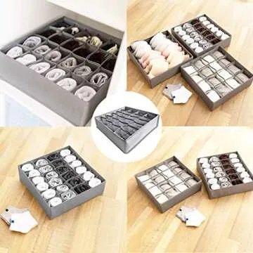 Libeder Collapsible Drawer Organizers for Socks and Lingerie