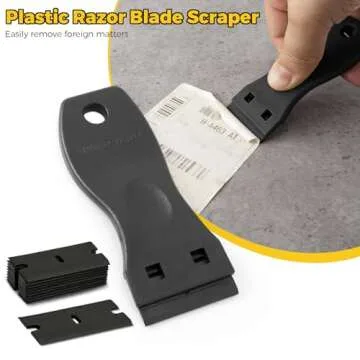 Gomake Window Tint Kit Vinyl Wrap Tool Car Windshield Back Window Tinting Tools with Bulldozer Squeegee Scrubber Paddle,Rubber Blade Scraper,Film Cutter for Car Wrapping,Vinyl Film Installation