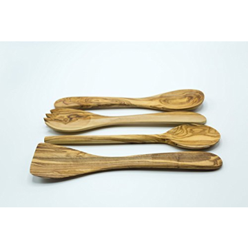 Olive Wood Kitchen Utensil Set - Handmade and Unique