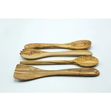 Olive Wood Kitchen Utensil Set - Handmade and Unique