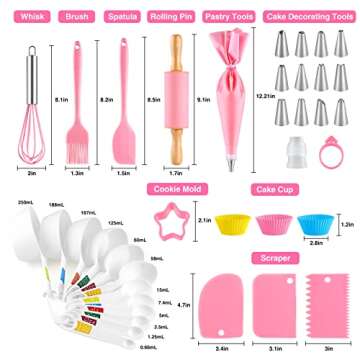 GIFTINBOX Kids Cooking and Baking Set, 54 PCS Complete Kit with Apron and Chef Hat, Real Kids Cookin...
