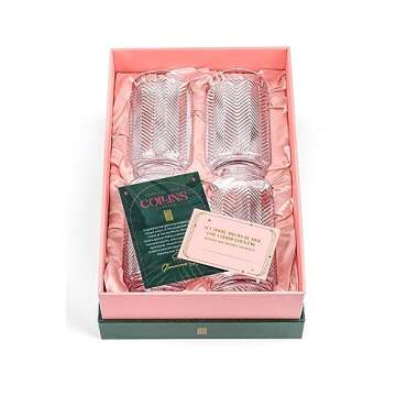 Vintage Flamingo Collins Cocktail Glasses Set of 4 | Highball Glassware