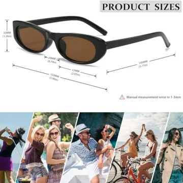 Stylish BRMHDY Cat Eye Sunglasses for Women Retro Shades