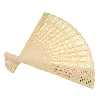 Dxhycc Sandalwood Fan Set – Perfect for Showers & Weddings