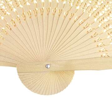 Dxhycc Sandalwood Fan Set – Perfect for Showers & Weddings