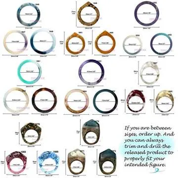 FUNSHOWCASE 24-Count Silicone Resin Ring Molds for Crafting