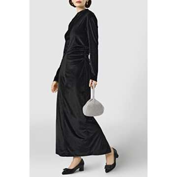 BABEYOND Women's Rhinestone Clutch Evening Bags Sparkly Glitter Triangle Purse for 1920s Party Prom Wedding