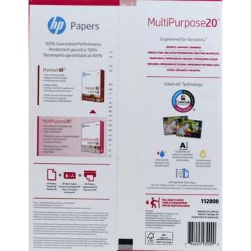 Buy HP MultiPurpose 20 lb Printer Paper | 500 Sheets