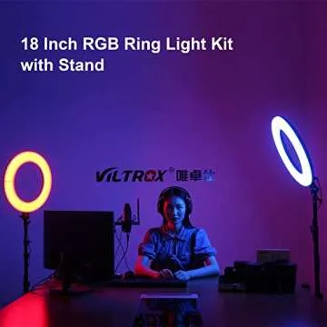 18" RGB Ring Light Kit for Video and Photography