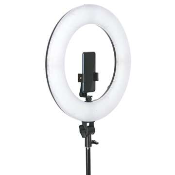 18" RGB Ring Light kit with Stand, 18" 2500K-8500K LED Dimmable Circle Ring Light for Photography Video YouTube Vimeo Portrait Lighting Live Streaming