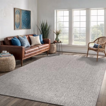 Lena Rug Easy Jute Rug 8x10, Indoor Outdoor Gray Color Farmhouse Area Rugs for Living Room, Kitchen ...