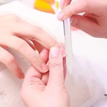 3 Pieces Glass Cuticle Pusher Cuticle Remover Glass Nail File Dual Ended Manicure Pedicure Tools for Nails Care(Pink, Blue, Purple)