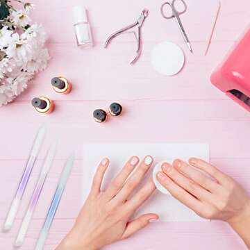 3 Pieces Glass Cuticle Pusher Cuticle Remover Glass Nail File Dual Ended Manicure Pedicure Tools for Nails Care(Pink, Blue, Purple)