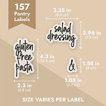 Talented Kitchen 157 Pantry Labels for Food Containers