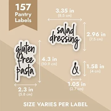 Talented Kitchen 157 Pantry Labels for Food Containers