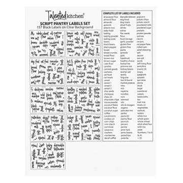 Talented Kitchen 157 Pantry Labels for Food Containers