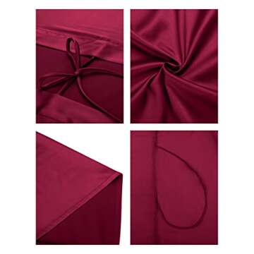 SIORO Women's Satin Kimono Robe for Bridesmaids Wedding