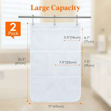 Lifewit 7 Pockets Mesh Shower Caddy - 2 Pack