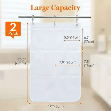 Lifewit 7 Pockets Mesh Shower Caddy - 2 Pack