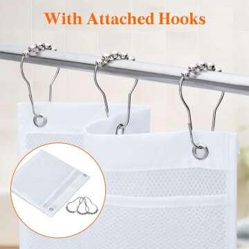Lifewit 7 Pockets Mesh Shower Caddy - 2 Pack