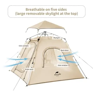 Naturehike Ango Automatic Camping Tent Easy Setup for 3