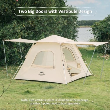 Naturehike Ango Automatic Camping Tent Easy Setup for 3