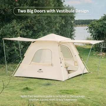 Naturehike Ango Automatic Camping Tent Easy Setup for 3