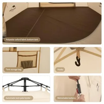 Naturehike Ango Automatic Camping Tent Easy Setup for 3