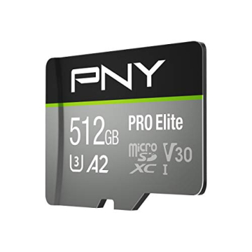 PNY 512GB PRO Elite U3 V30 microSD Card - Fast & Reliable
