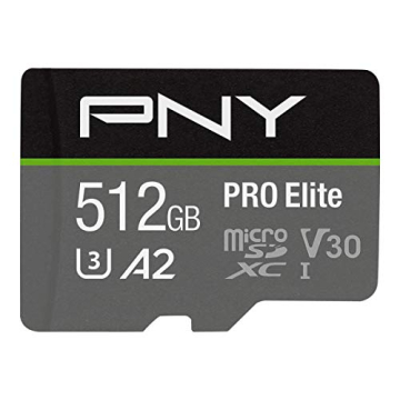 PNY 512GB PRO Elite U3 V30 microSD Card - Fast & Reliable