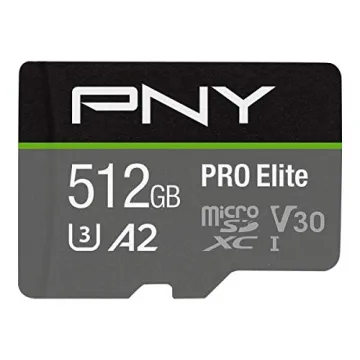 PNY 512GB PRO Elite U3 V30 microSD Card - Fast & Reliable
