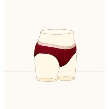 Thinx BTWN) Teen Period Underwear - Bikini Panties, Red, 13/14 - Regular Absorbency