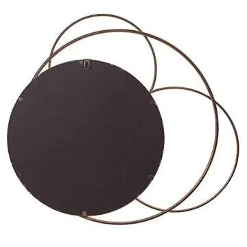 Patton Wall Decor Gold Metal Layered Circle wall accent Mirror, 22.5"