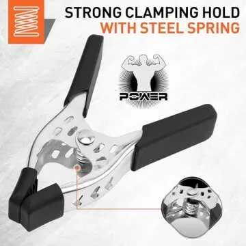 HORUSDY 4" Spring Clamp Set - Heavy Duty, Durable & Versatile