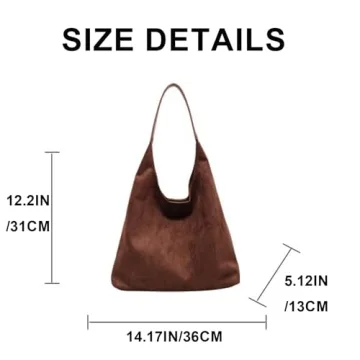Trendy Faux Leather Suede Tote Bag for Women in Charm Design
