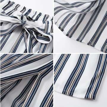 Elegant Striped Wide Leg Pants for Women