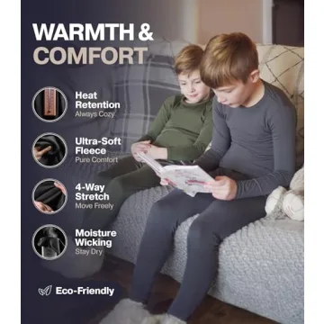 Thermajohn Boys Thermal Underwear Set for Cold Weather
