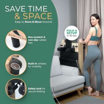 Foldable Pilates Reformer Machine. Wooden Frame Reformer Machine with Strings, Versatile Accessories & 50+ Expert-Guided Workouts. Home Equipment for Strength Training, Rehabilitation, & Flexibility