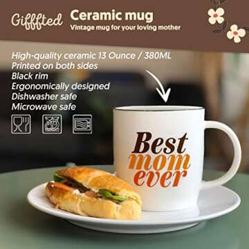 Triple Gifffted Worlds Best Mom Ever Coffee Mug & Socks Set for Mother, Gifts Ideas for Christmas,va...